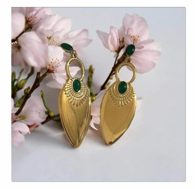 Boucles d'oreilles forme gouttes 