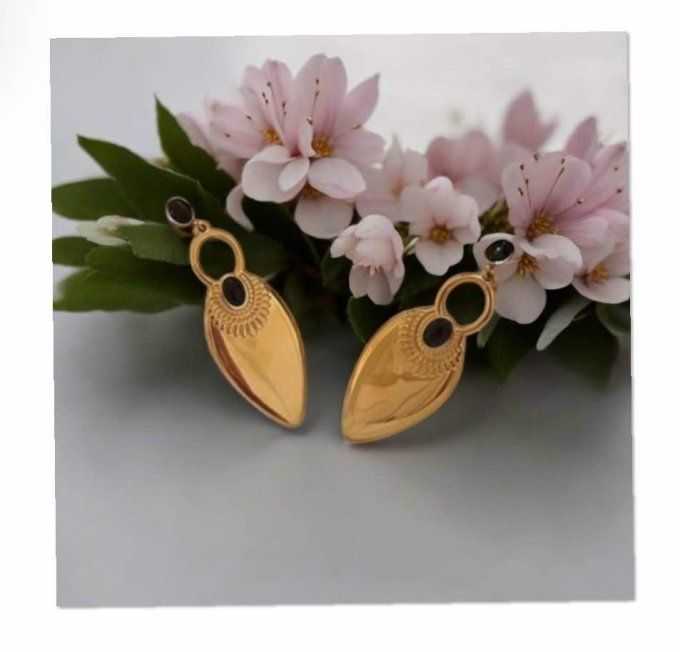 Boucles d'oreilles forme gouttes 