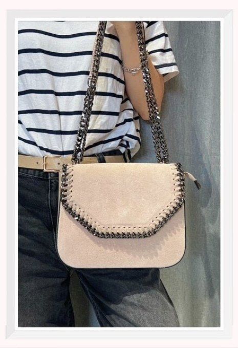 sac bandoulière en daim