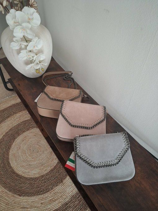 sac bandoulière en daim