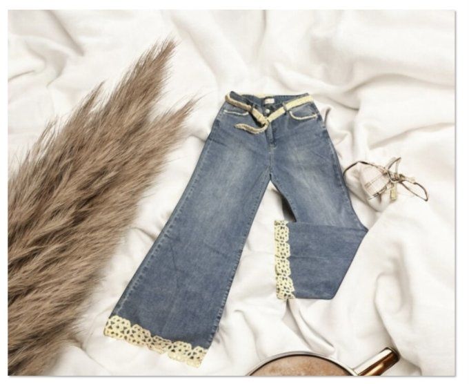 Jean WIDE LEG ceinturé