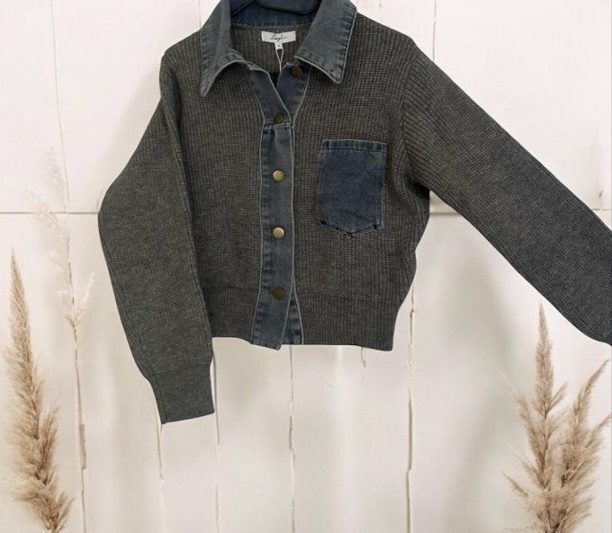 Pull jean et laine