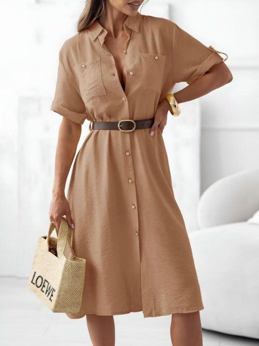Robe chemise ceinturé