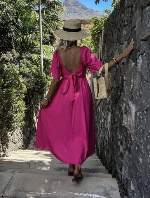 Robe longue dos nu