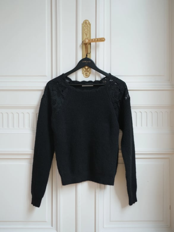 Pull en maille douce noir