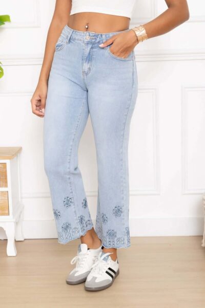 Jean flare taille haute