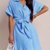 Robe chemise bleue