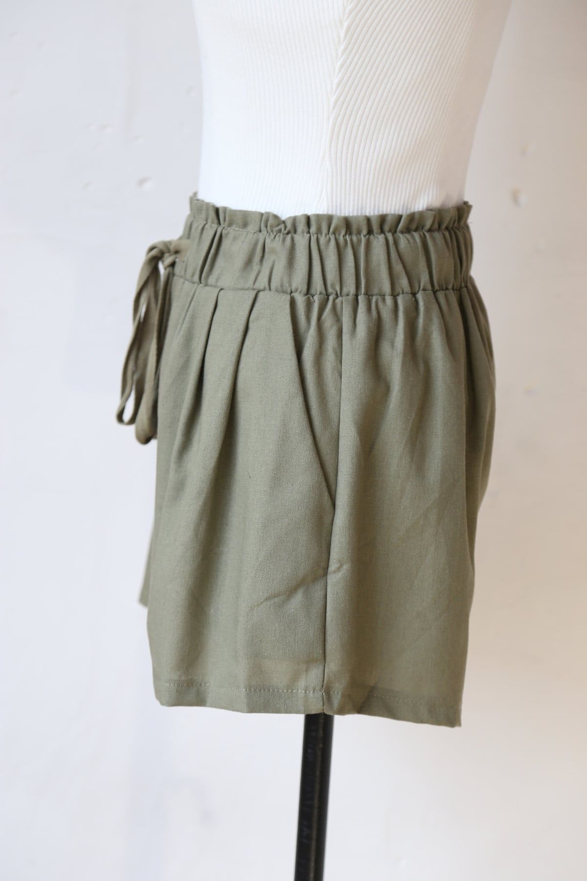 Short en coton kaki – Image 2